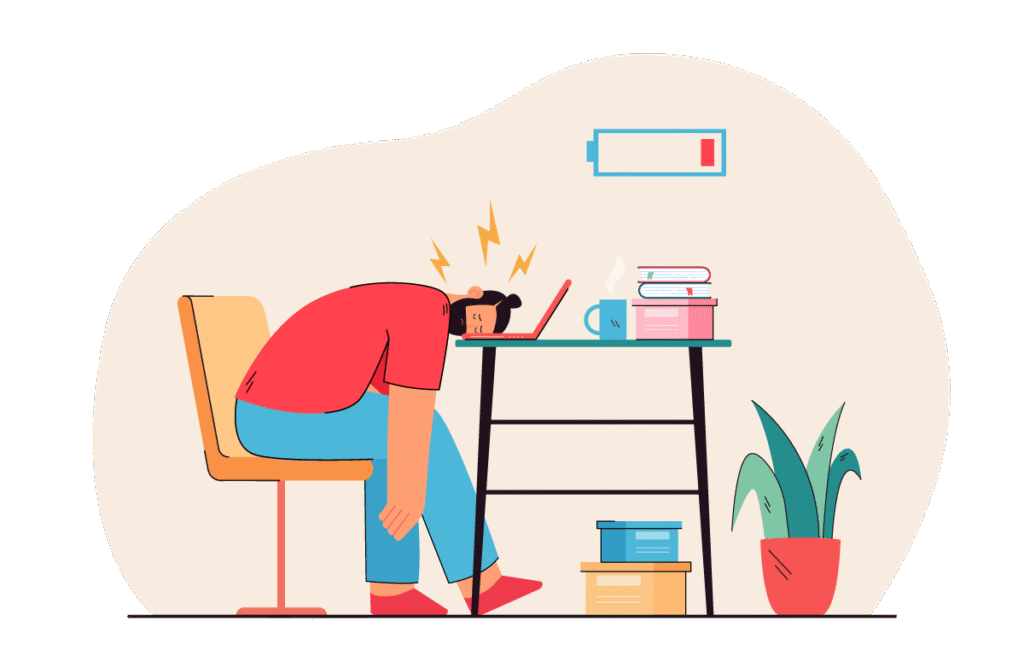 Stress and Burnout person